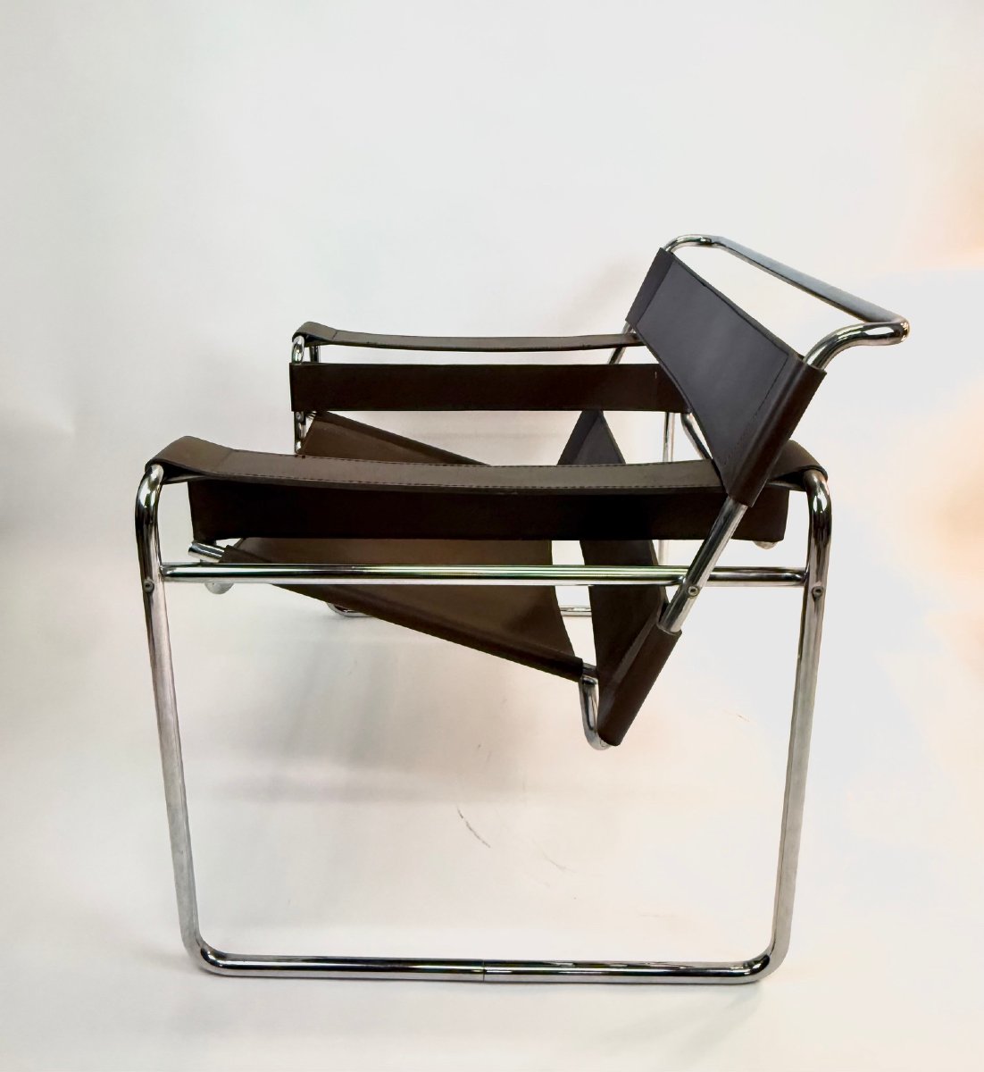 Vintage "wassily" Armchair, Designed By Marcel Breuer, 1980s-photo-7