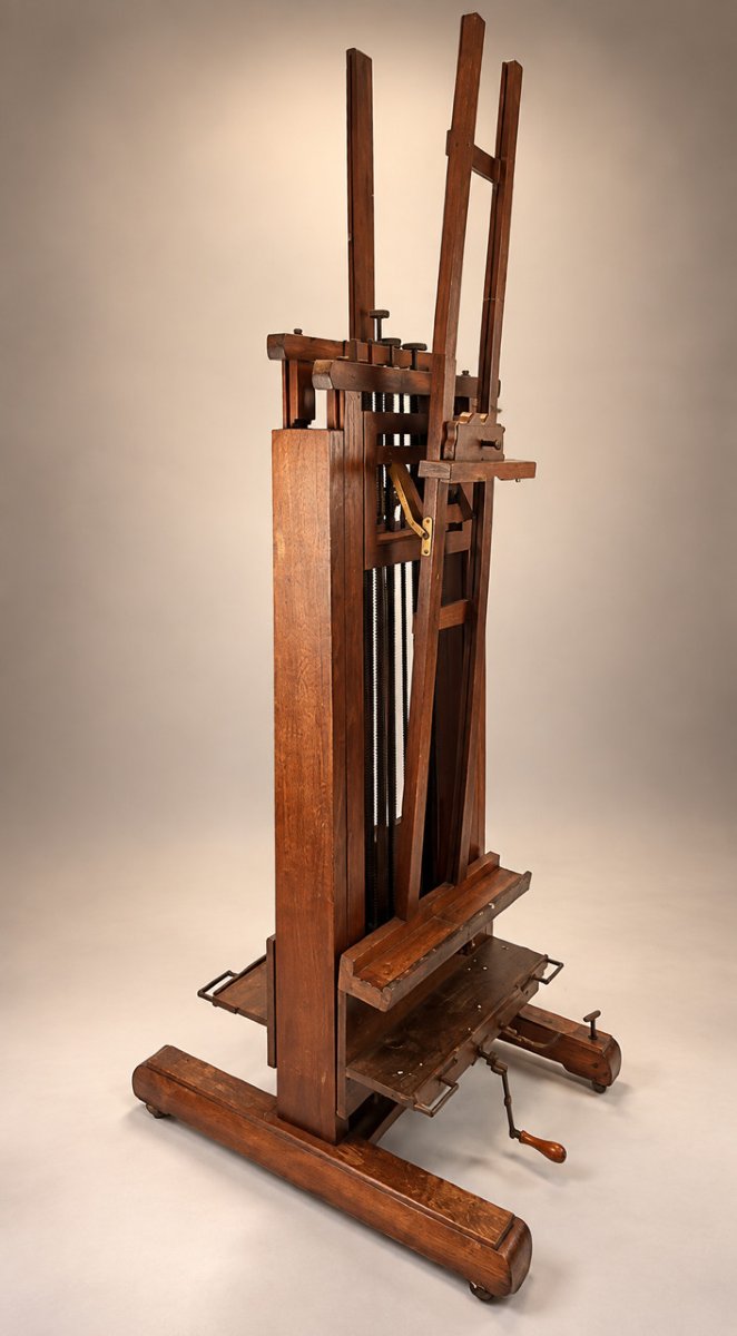 Large Artist's Studio Easel Made Of Oak