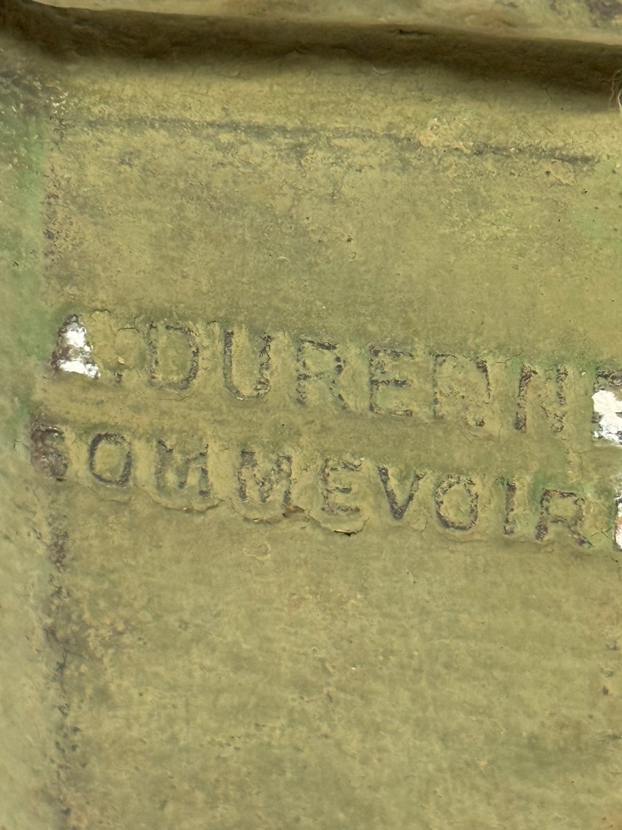Un  ensemble de 4  candélabres figuratifs en fonte du XIXᵉ siècle, signés “A. Durenne, Paris”-photo-5