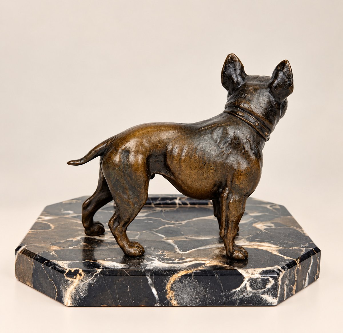 Vide-poche Bulldog en bronze Art déco, vers 1920-photo-3