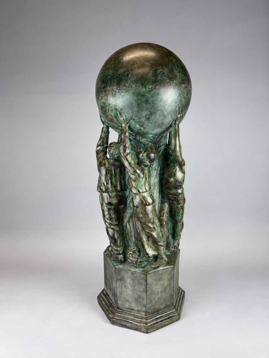 Léon Sarteel (1882–1942)  Monument de la Coopération, 1922  Plâtre. Signé « L Sarteel Gand ».-photo-2