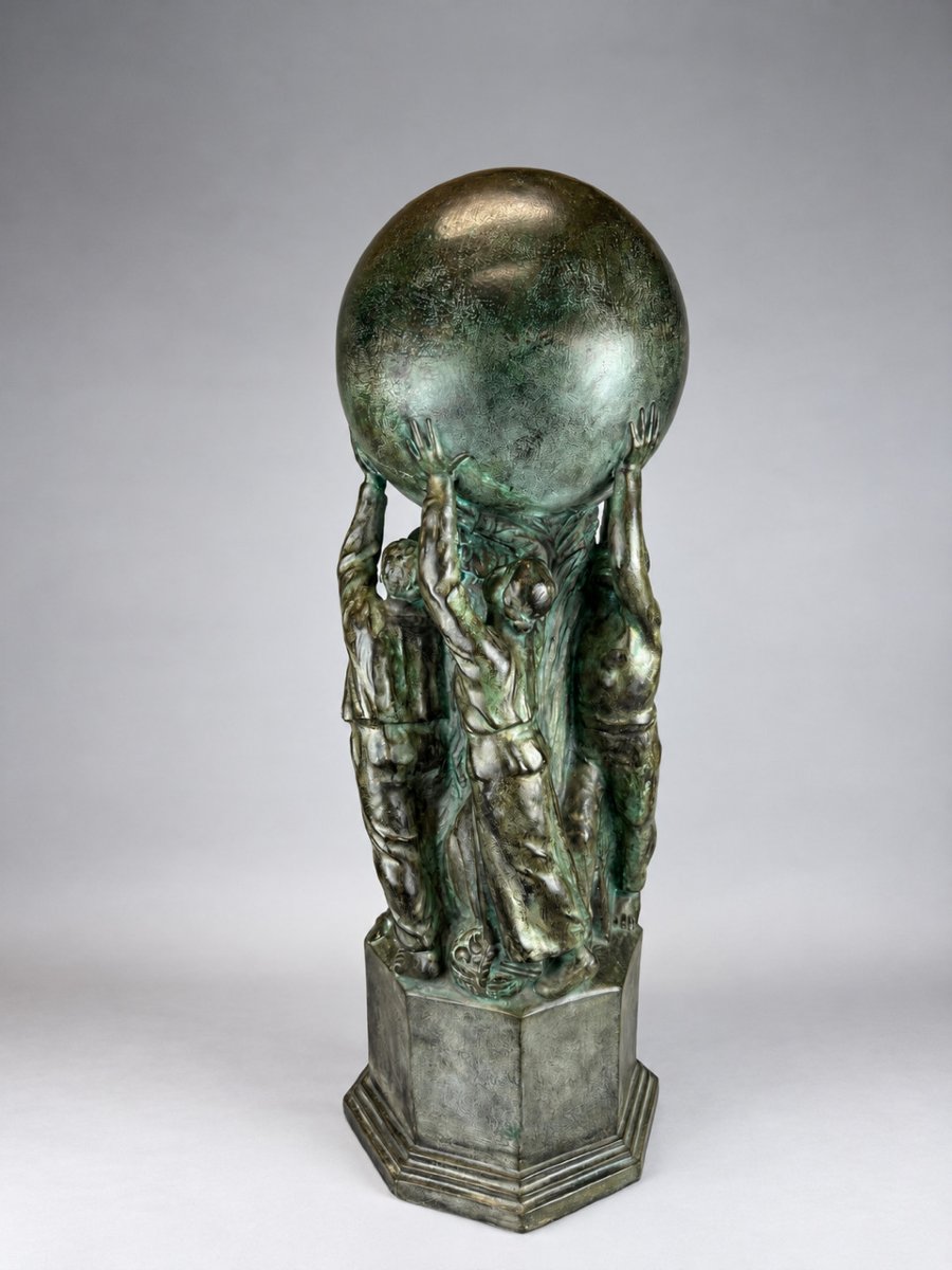 Léon Sarteel (1882–1942)  Monument de la Coopération, 1922  Plâtre. Signé « L Sarteel Gand ».-photo-4