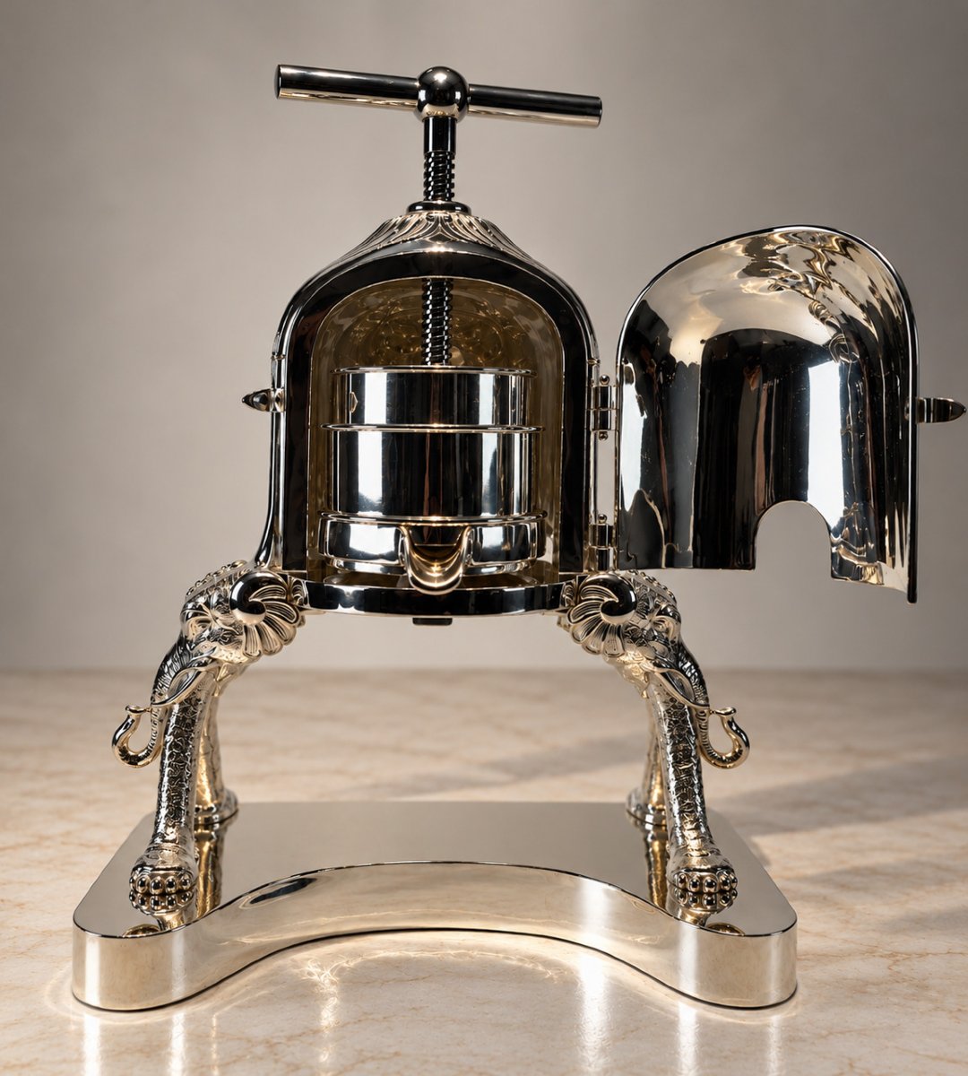 Silver Plated Duck/ Lobster Press By Cailar & Bayard, Paris-photo-4