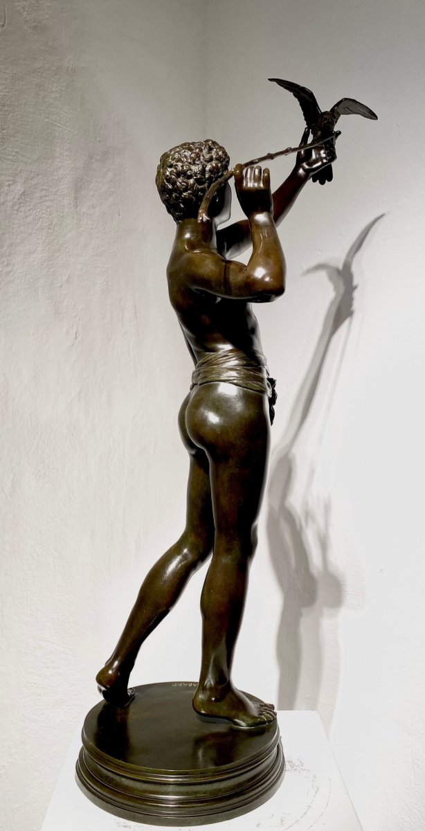 Sculpture Bronze Jeune Fauconnier-photo-5