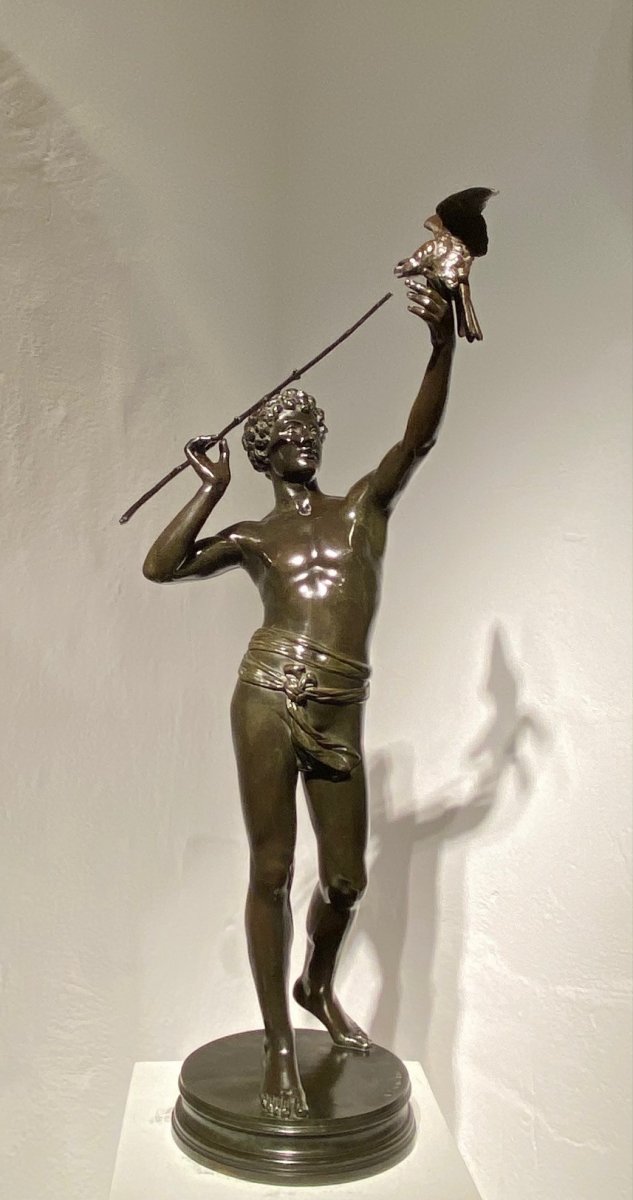 Sculpture Bronze Jeune Fauconnier