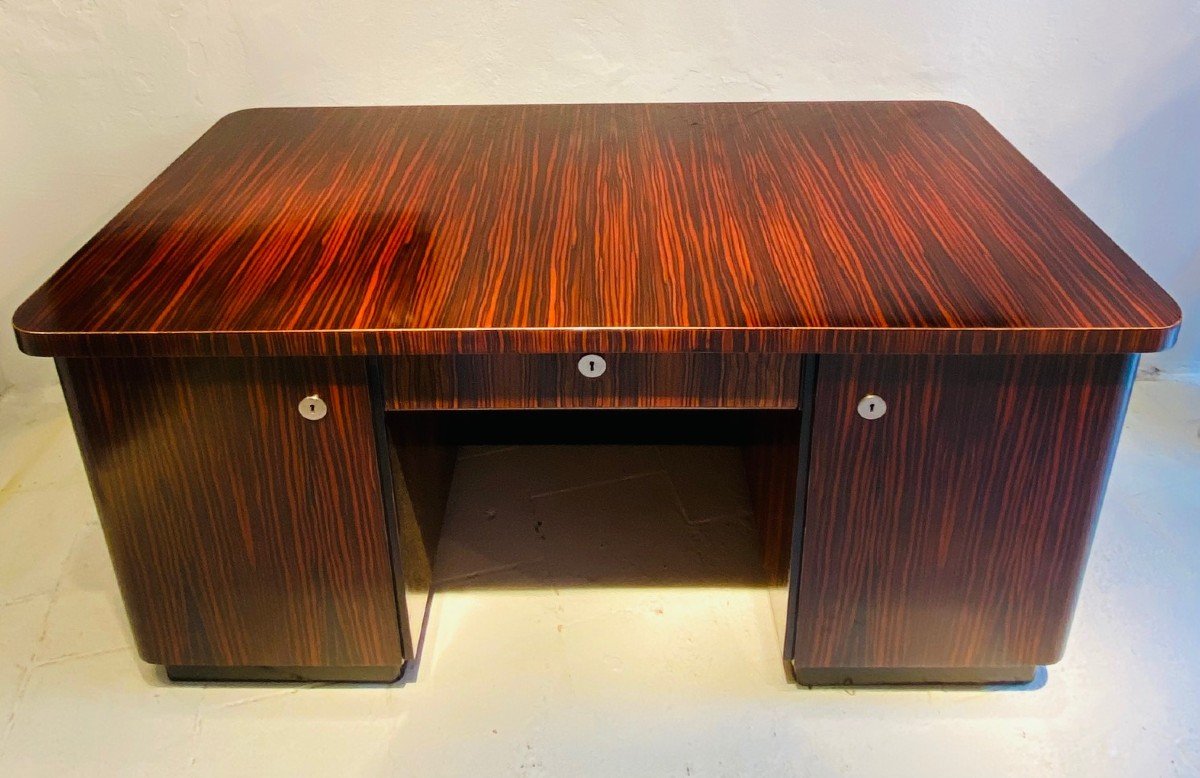 Bureau Art Deco En ébène De Macassar