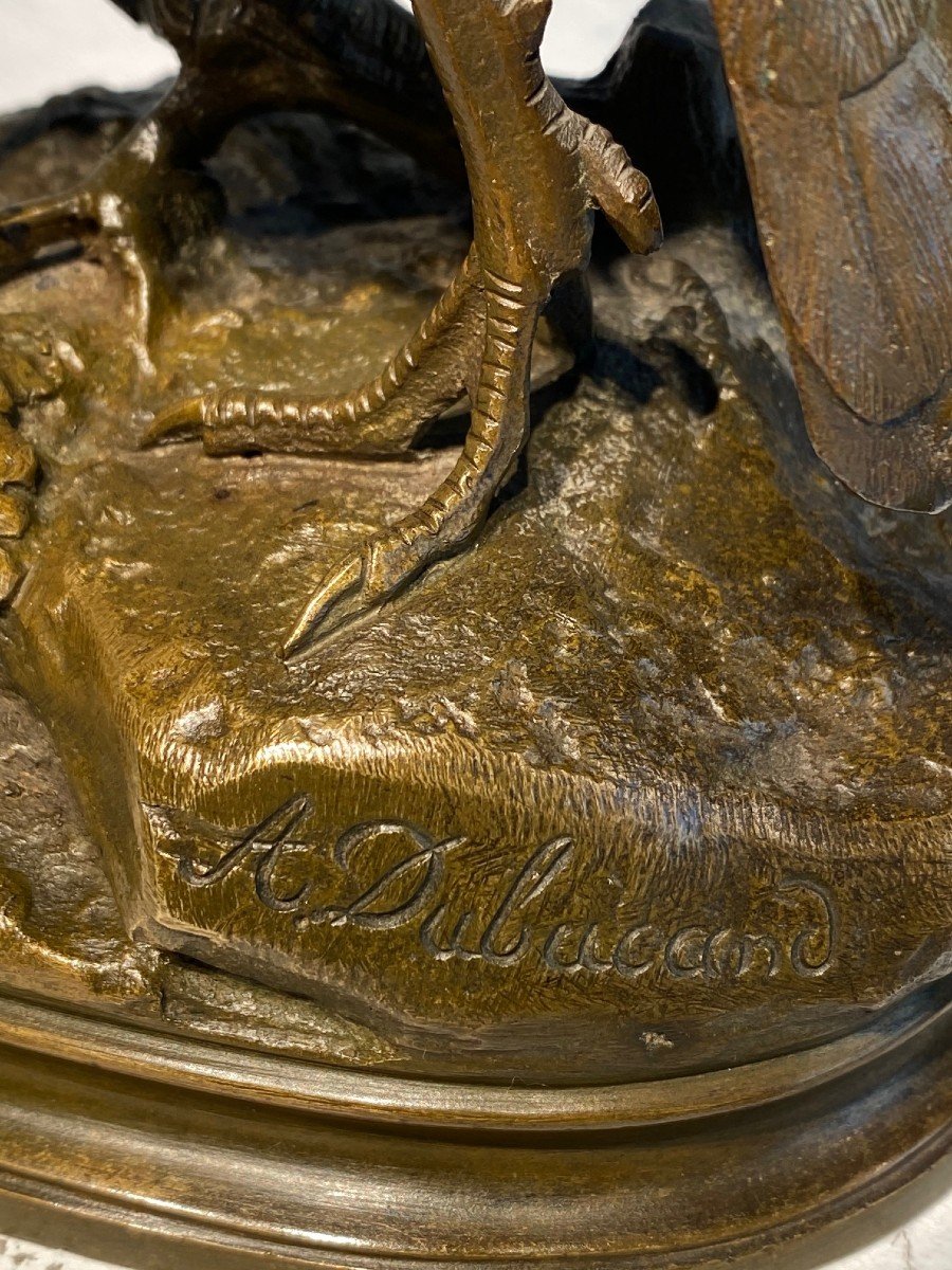 Bronze Partridge By Alfred Dubucand (french, 1828–1894)-photo-3