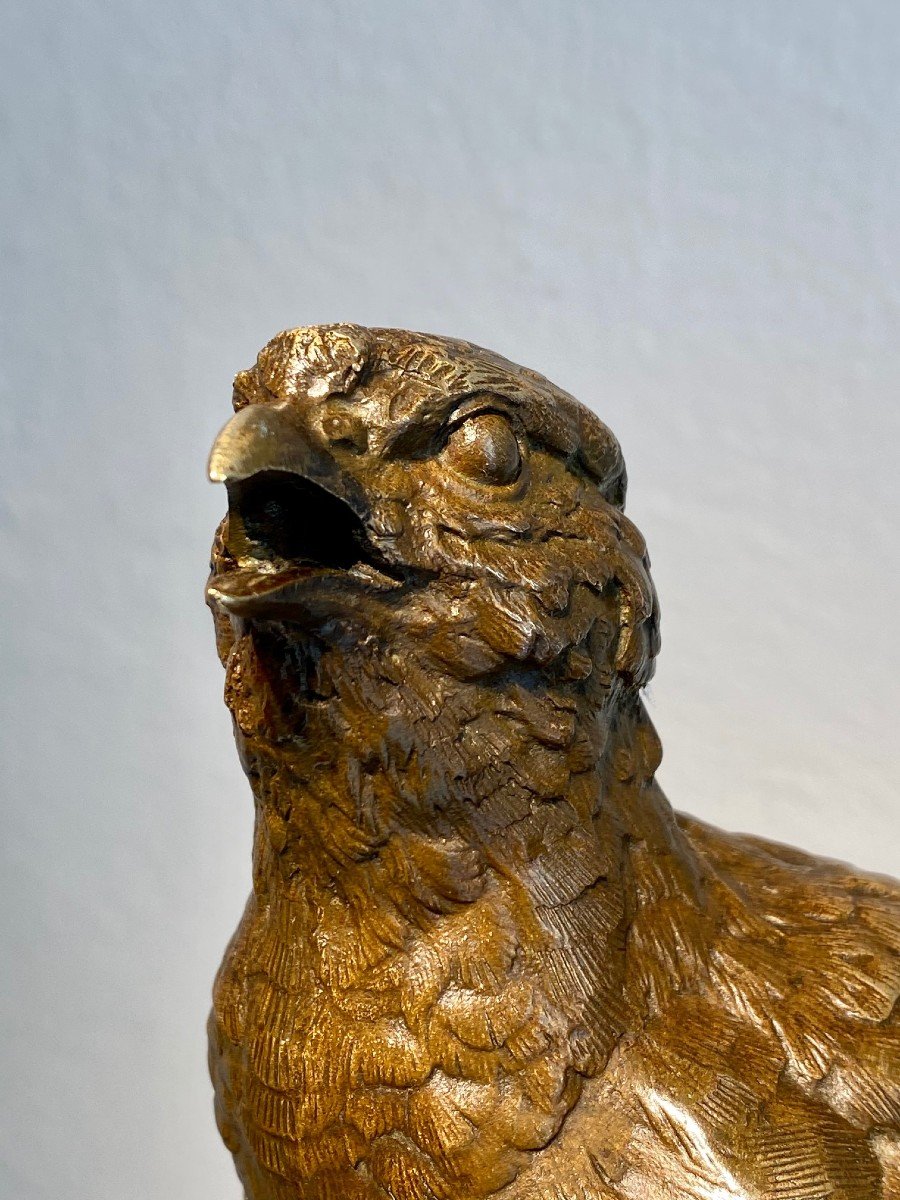 Bronze Partridge By Alfred Dubucand (french, 1828–1894)-photo-5