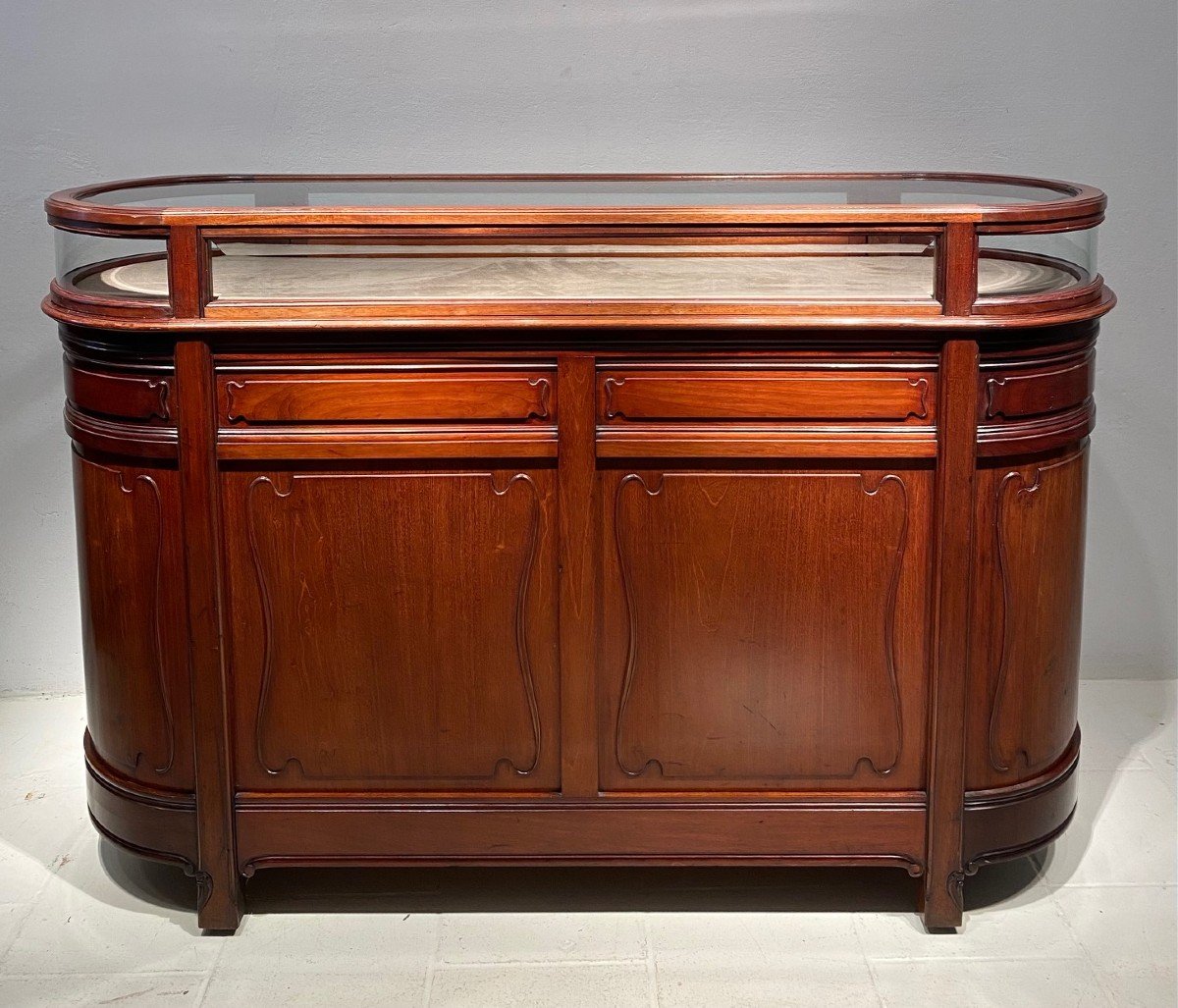 Pair Of Mahogany Counters , Art Nouveau-photo-1