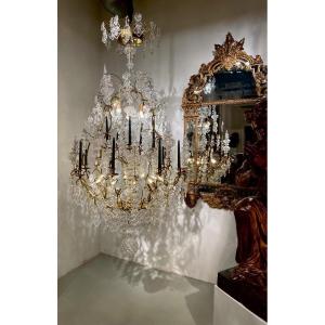 A Large Chandelier, 19th Century, H195cm!