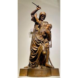 Important Bronze Sculpture Of Othello And Desdemona.