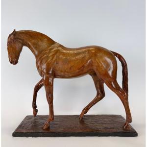 Domien Ingels (1881–1946) cheval Quick Star Plâtre original d’atelier
