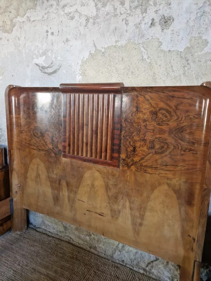 Ensemble De Chambre à Coucher Vintage Art Déco 6 Pièces Par Fratelli Conte-photo-3