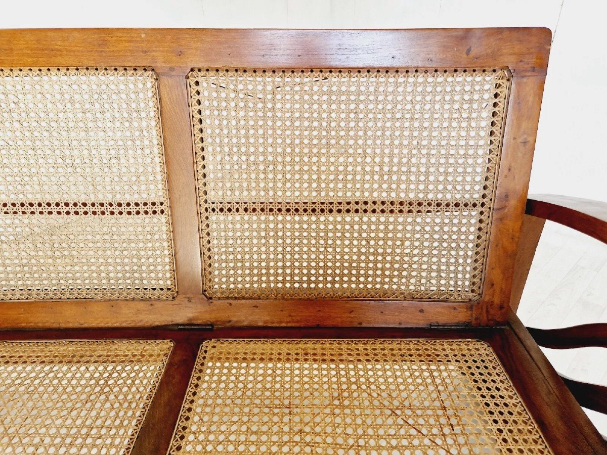 Colonial Style Cane Art Deco Sofa-photo-2