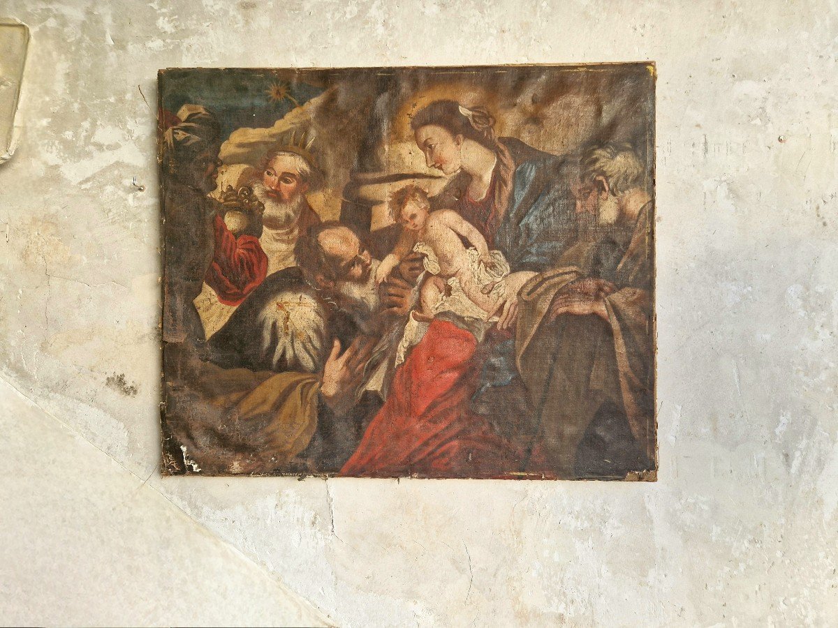  17th Century Oil Painting After Rubens “the Adoration Of The Magi”-photo-3