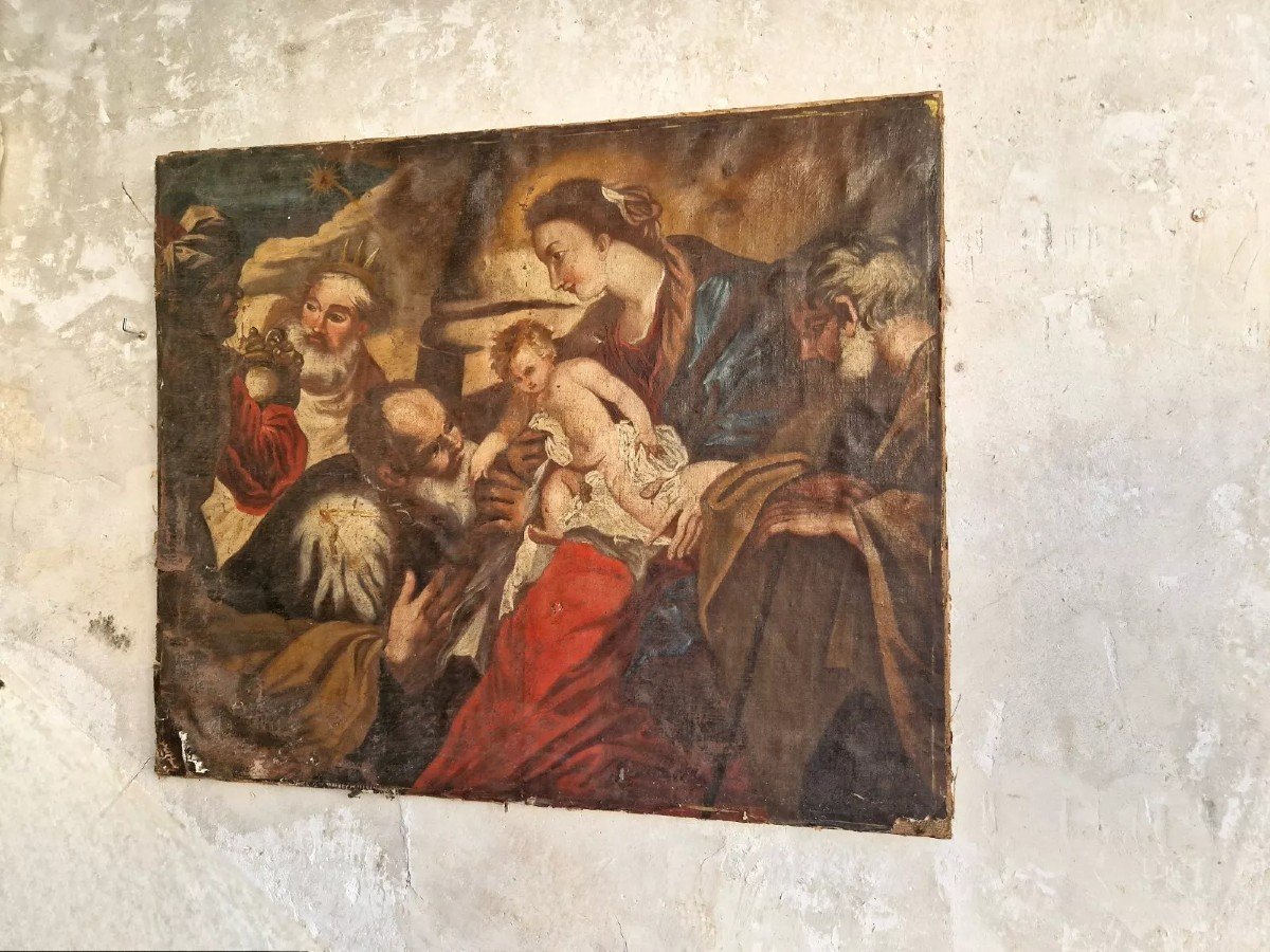  17th Century Oil Painting After Rubens “the Adoration Of The Magi”