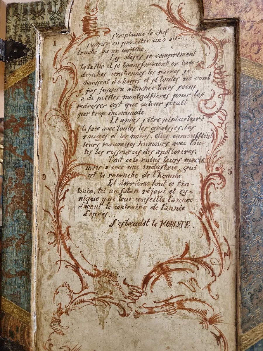 Secrétaire d’armoire ancien peint à la main-photo-6