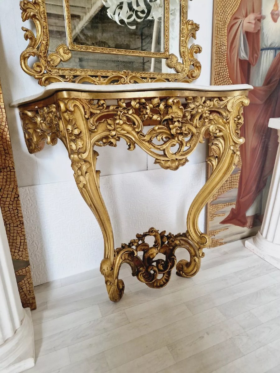 Antique French Rococo Console-photo-3