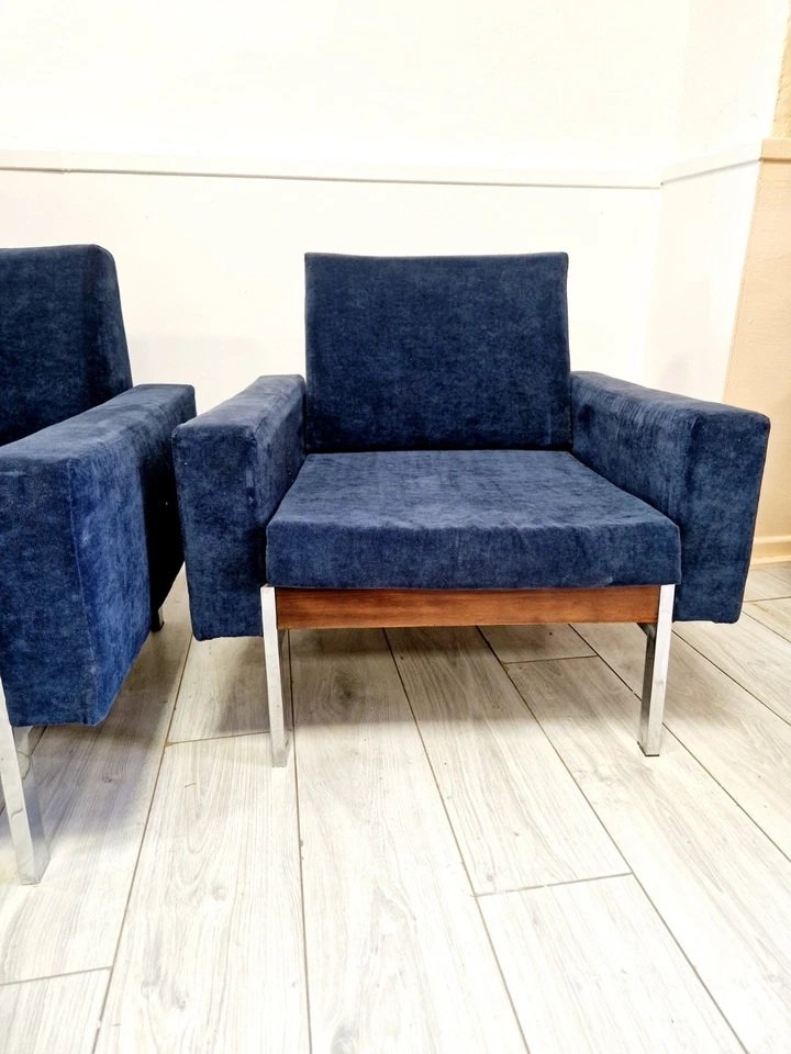 Paire de fauteuils club danois du milieu du siècle dernier de style Kiushu Saporiti-photo-3