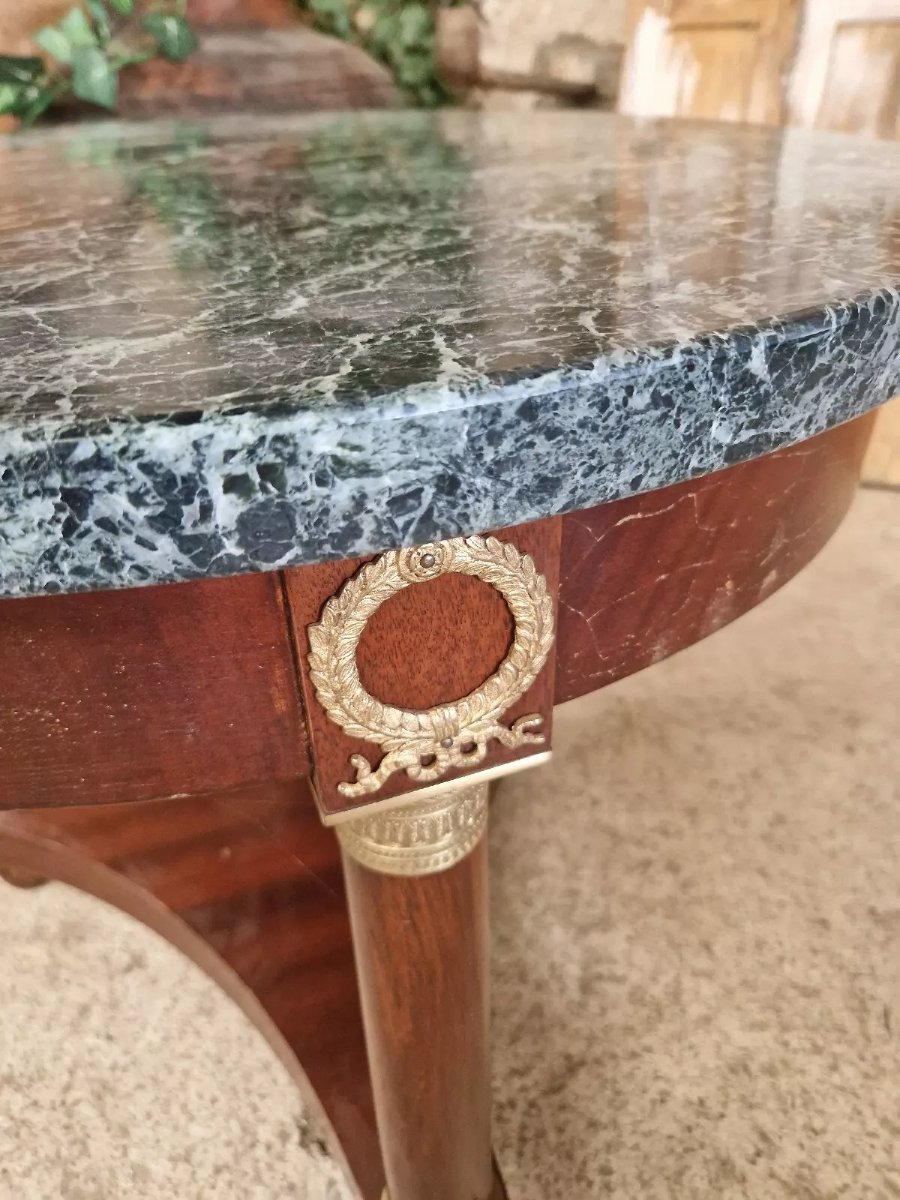 Table guéridon française ancienne de style Empire-photo-2