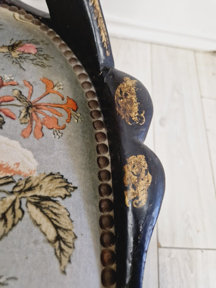 Paire antique de chaises napoléon françaises-photo-2