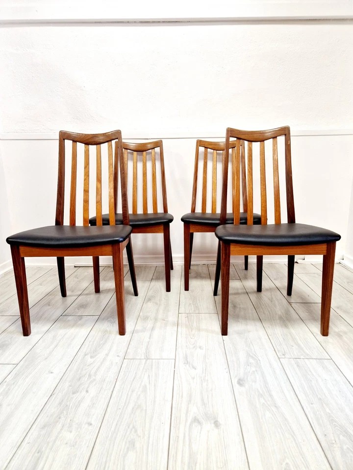 4 chaises de salle à manger G PLAN Fresco des années 50