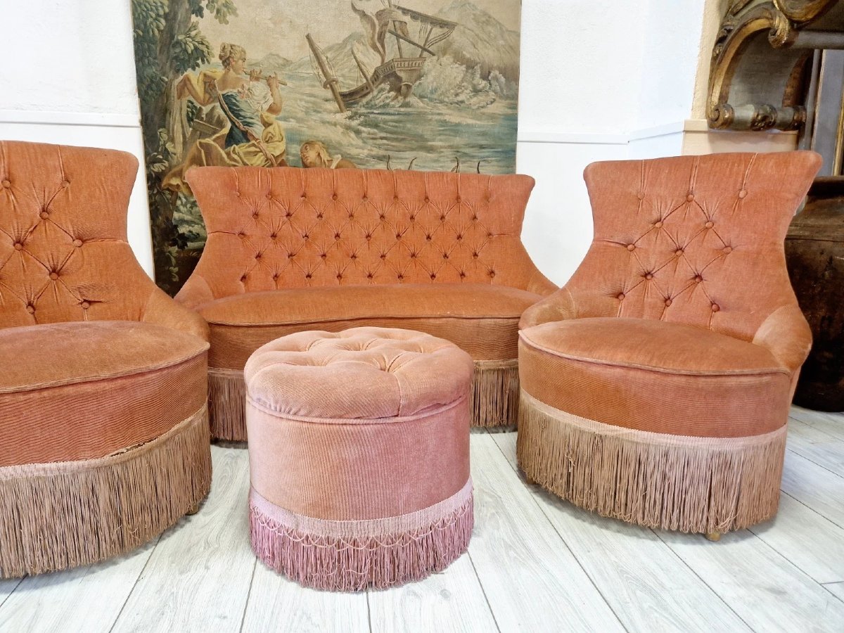 Canapé Et Chaises Antiques Français De Napoléon-photo-1