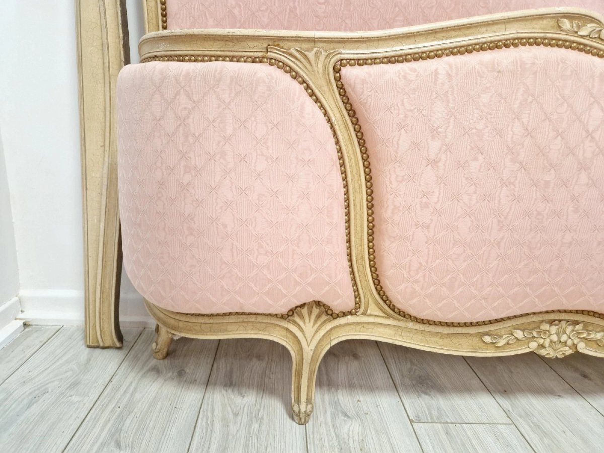 Louis XV Style French Rose Double Bed Basket-photo-1