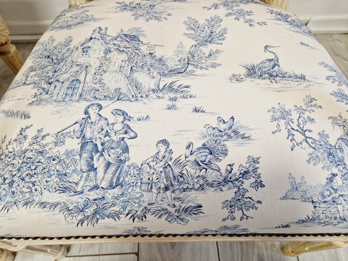 Paire antique de fauteuils de style Directoire français-photo-4