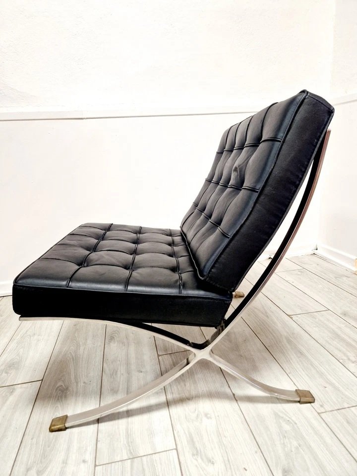 Chaise Lounge et Pouf de Style Mi-Siècle de Barcelone-photo-6