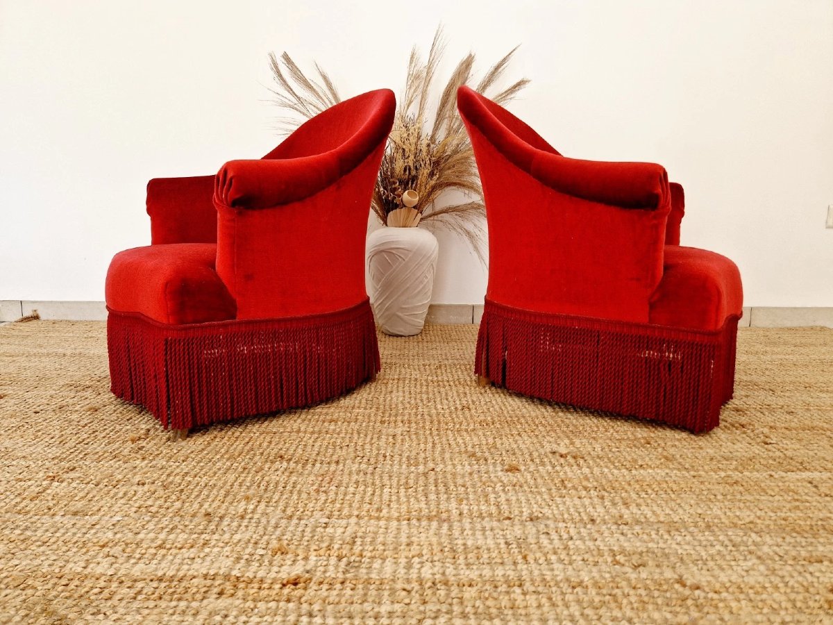 Paire de chaises antiques de style napoléon français-photo-4