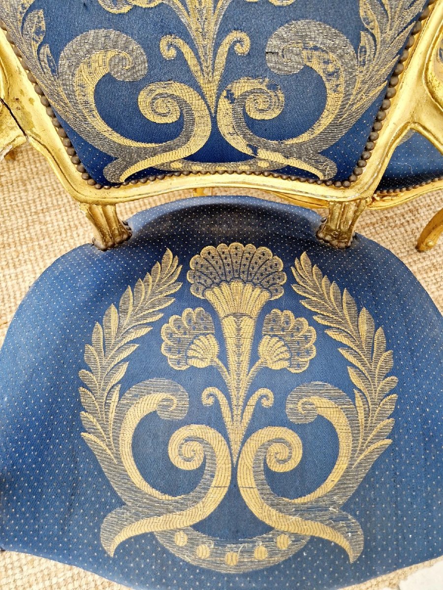 Antique French Living Room Set Sofa And Chairs-photo-6