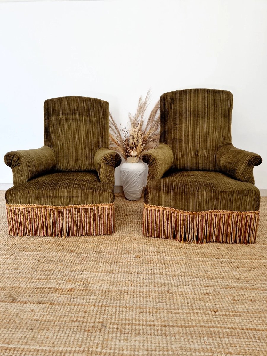 Deux chaises antiques de style Napoléon français-photo-4