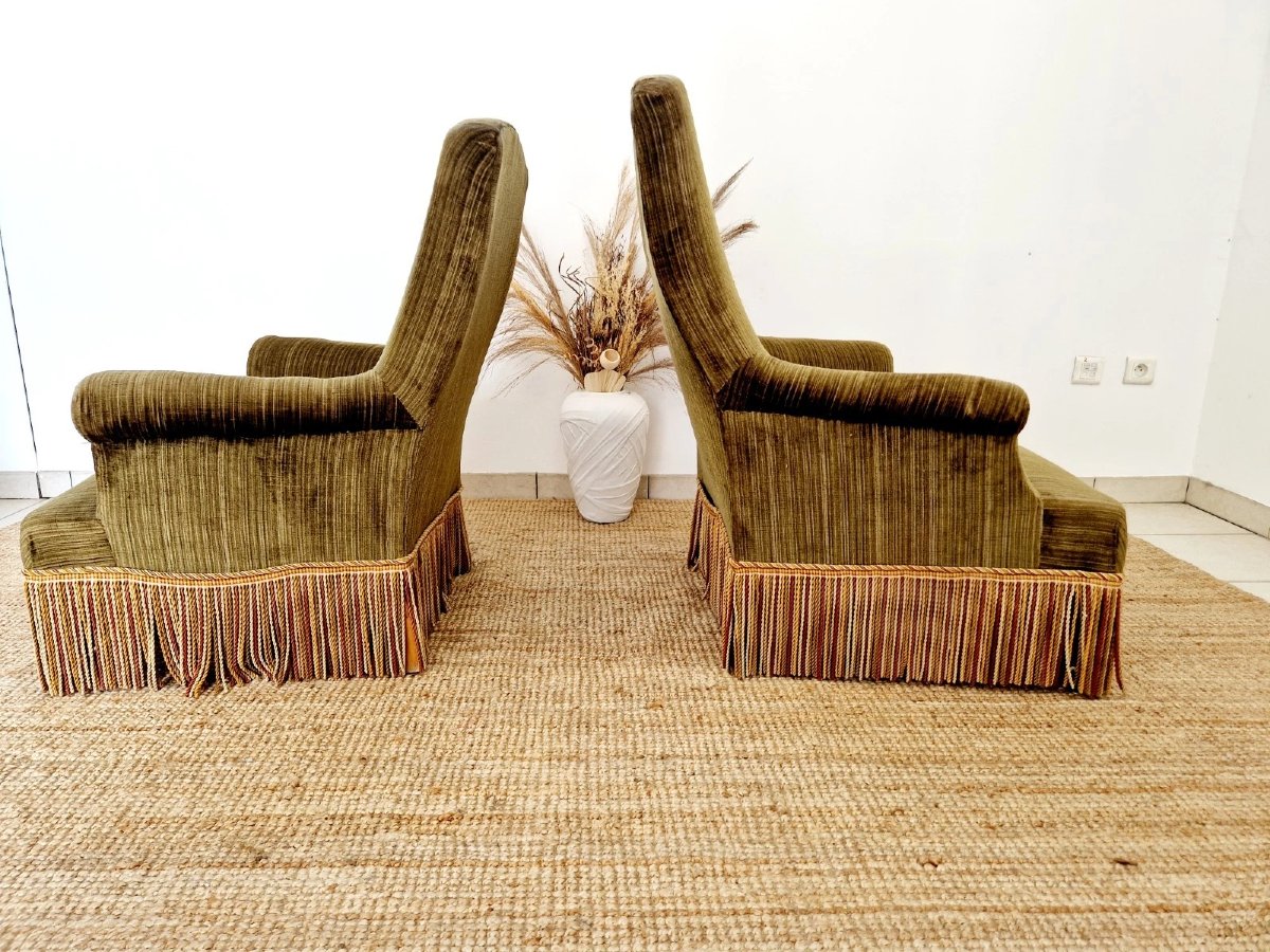 Deux chaises antiques de style Napoléon français-photo-3