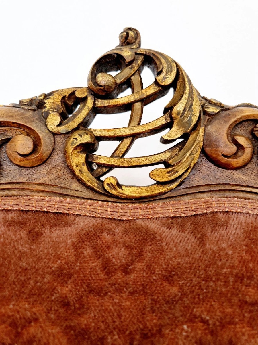 Paire antique de bergères de style Louis XV-photo-6