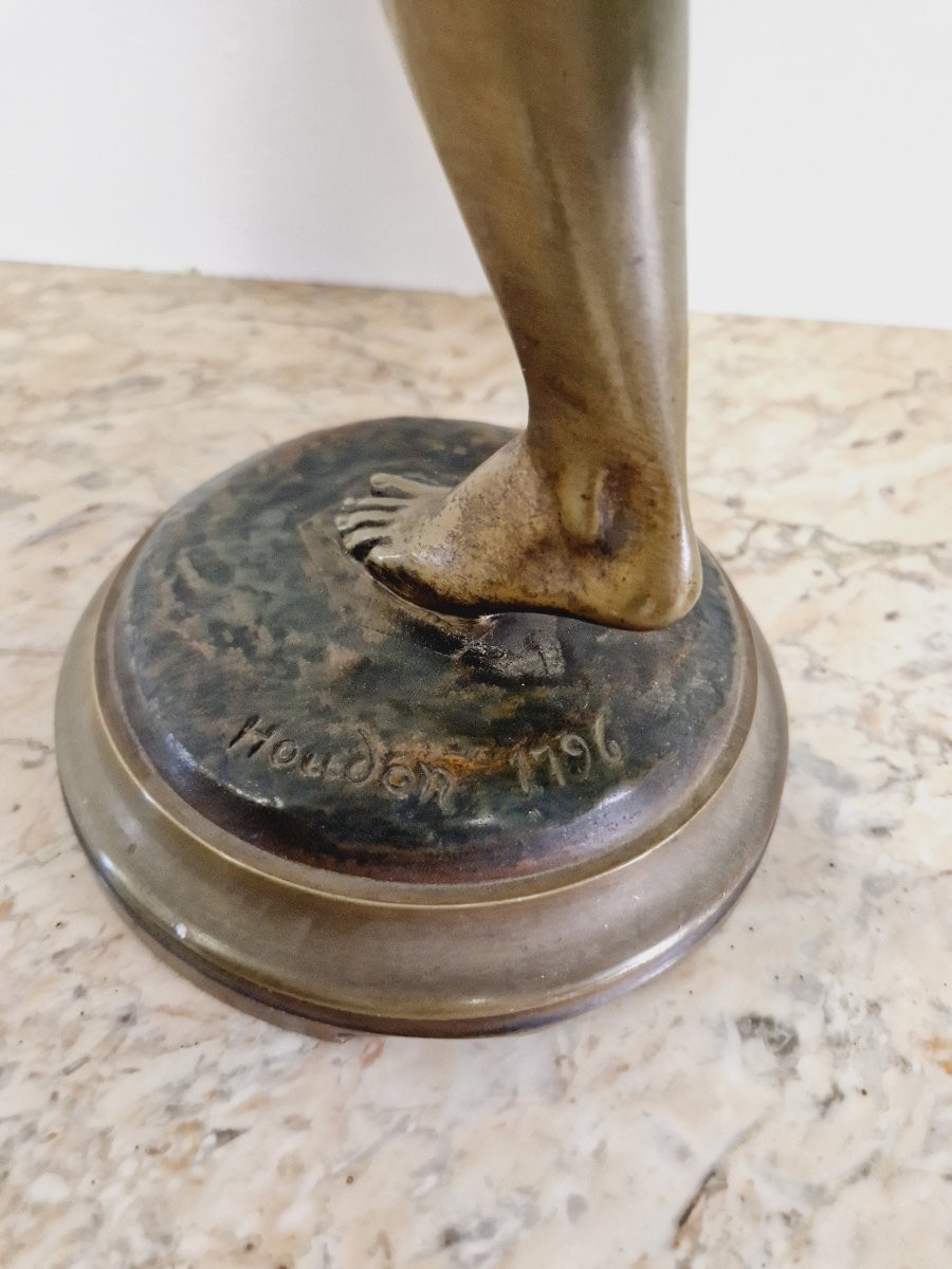 Sculpture en bronze du 19ème siècle de Diane la chasseresse-photo-7