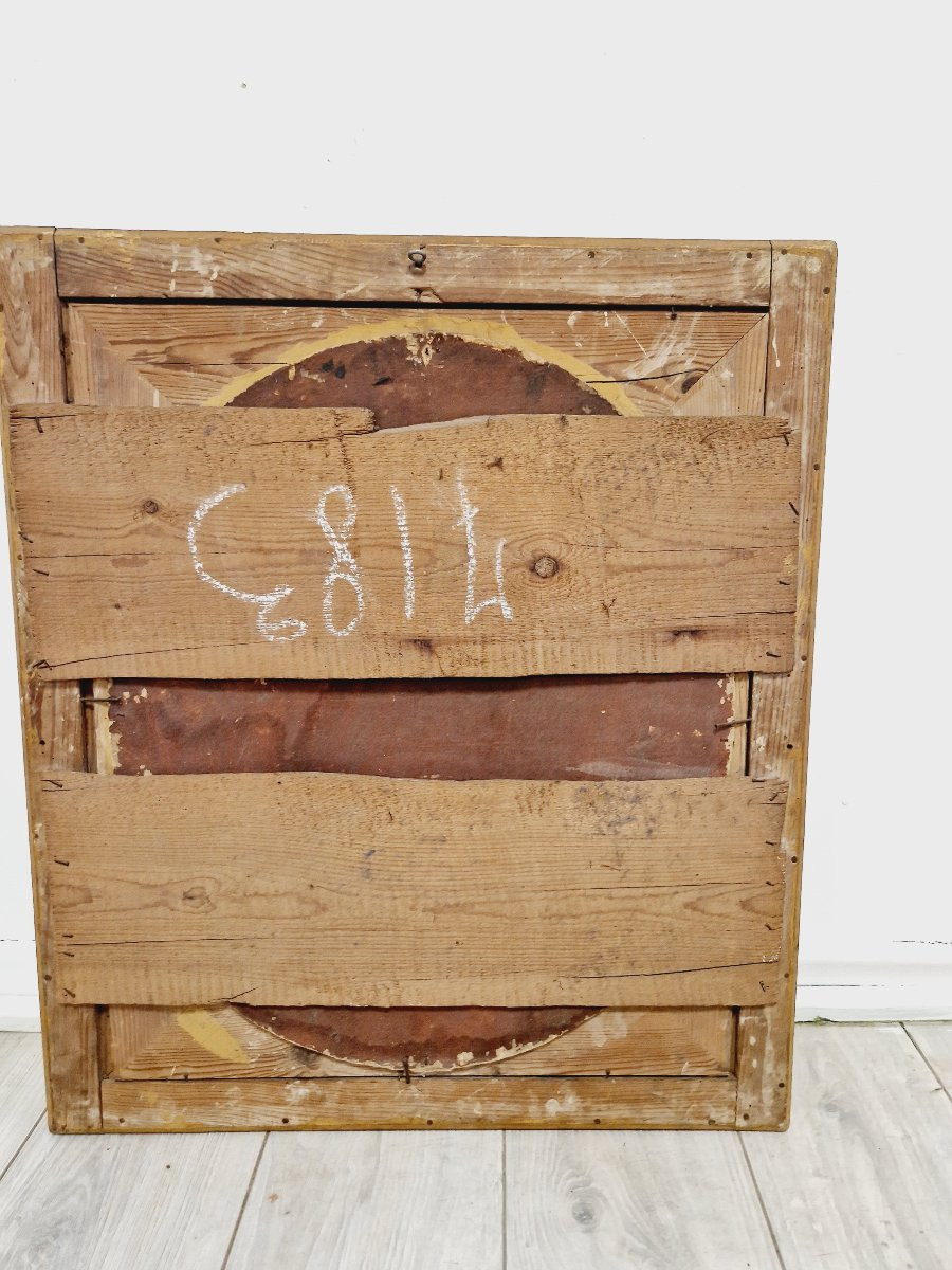 Peinture à l'huile du 19e siècle Vierge des Douleurs-photo-7