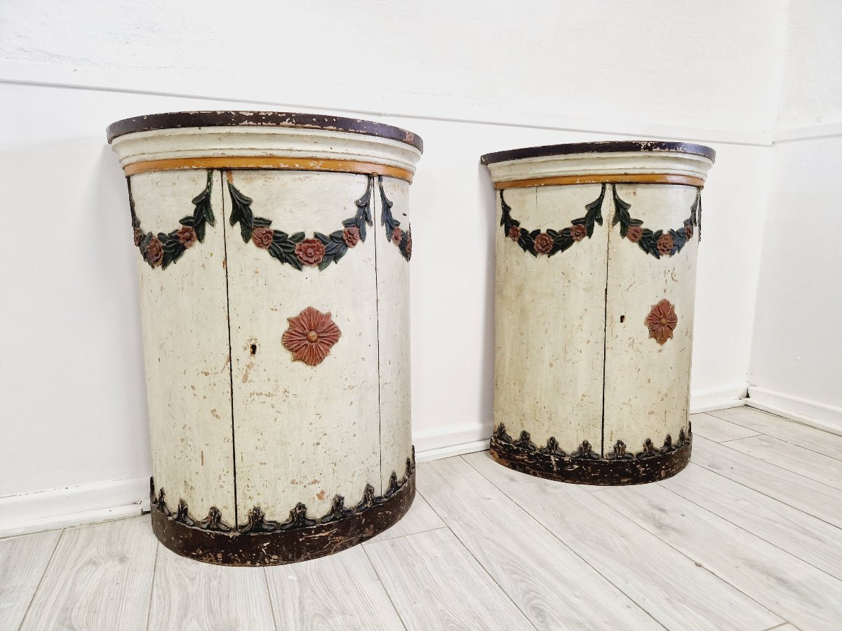 Pair Of 18th Century Tambour Cabinets-photo-2