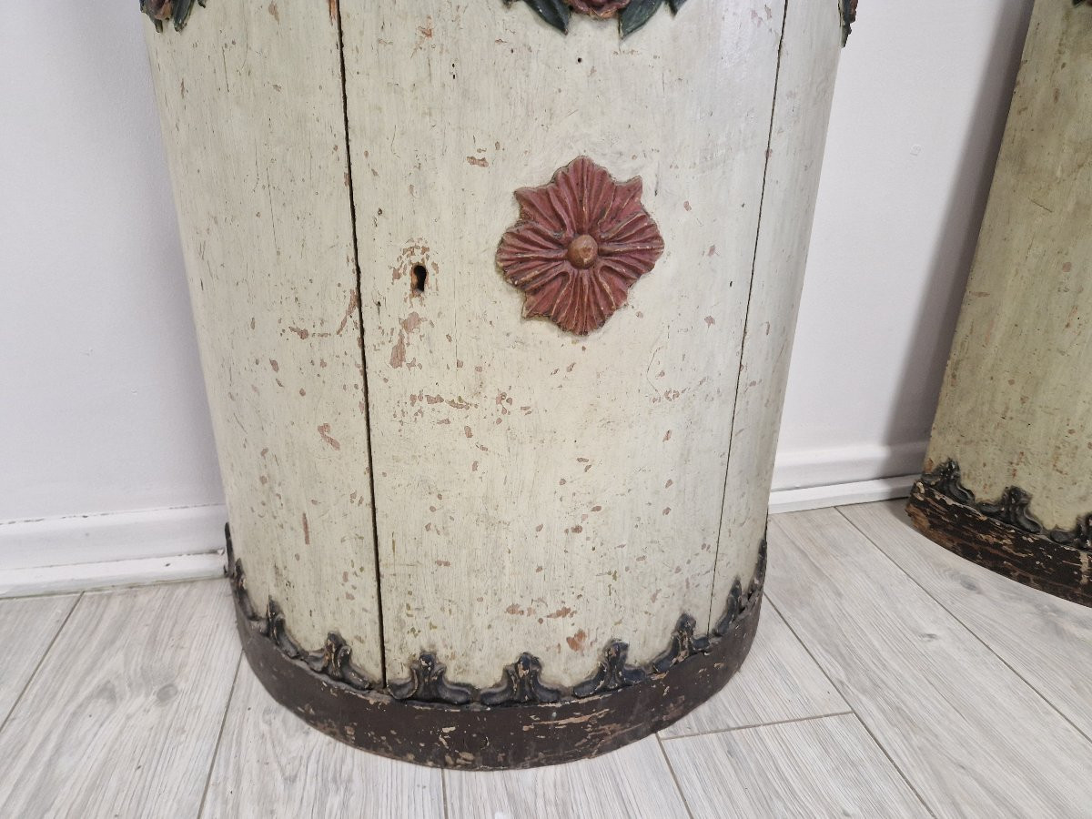 Pair Of 18th Century Tambour Cabinets-photo-3