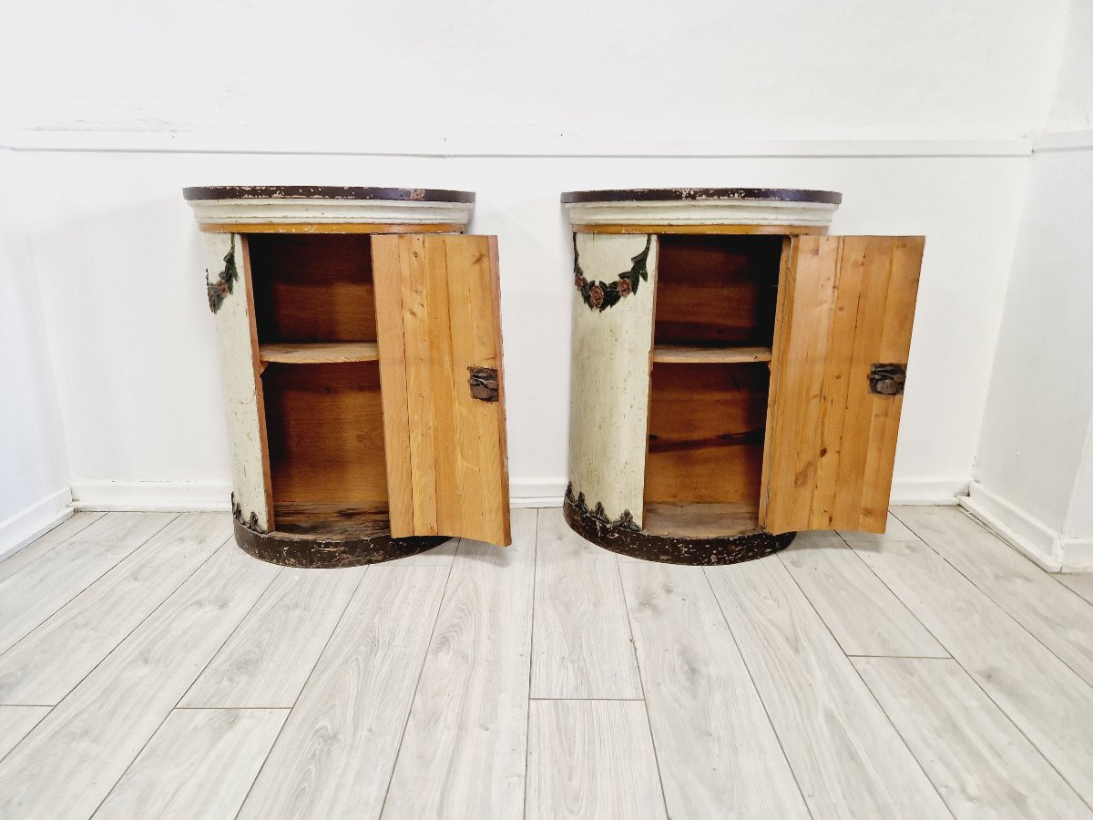 Pair Of 18th Century Tambour Cabinets-photo-4