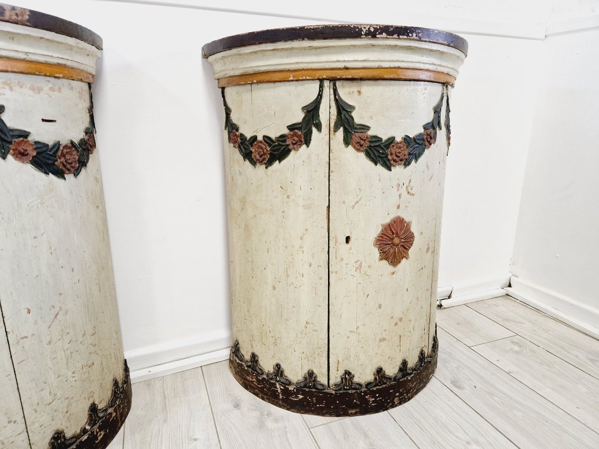 Pair Of 18th Century Tambour Cabinets-photo-7