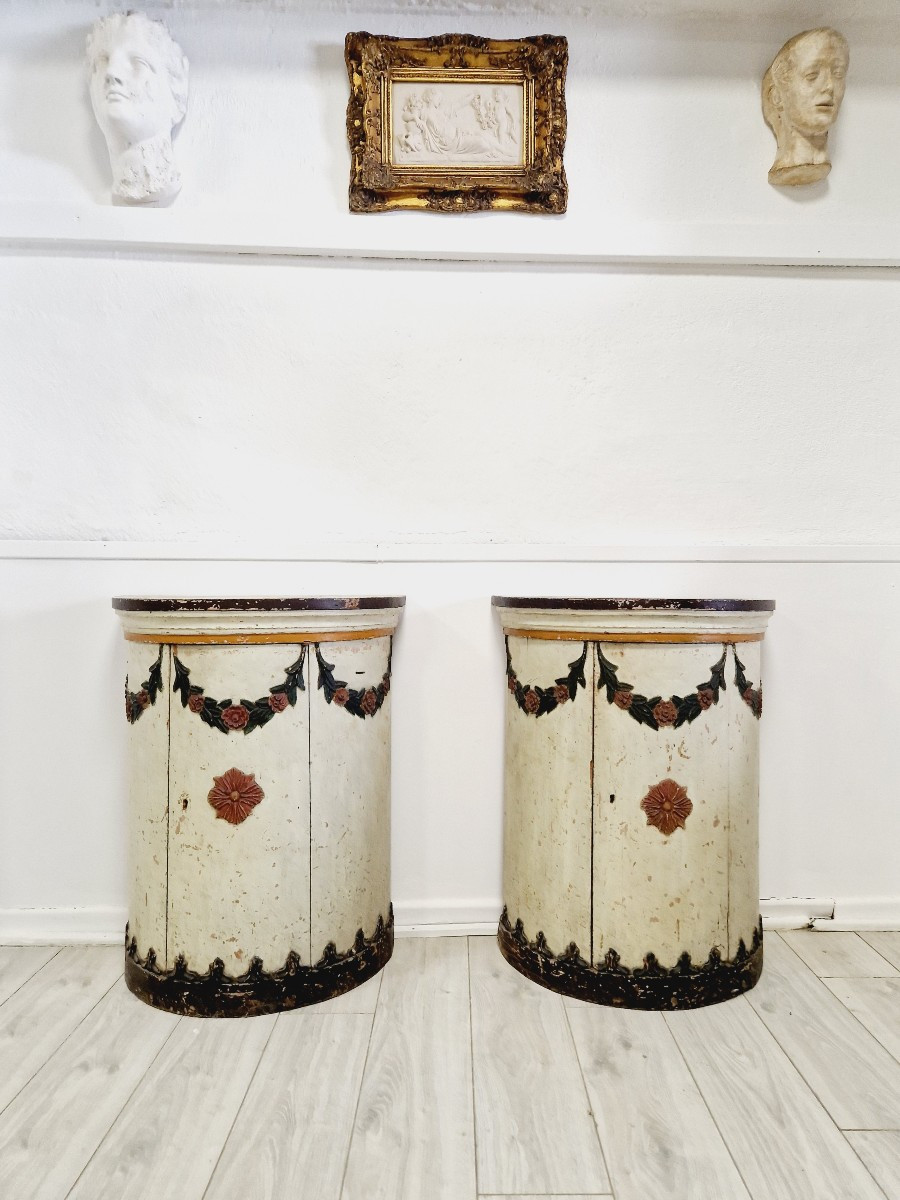 Pair Of 18th Century Tambour Cabinets