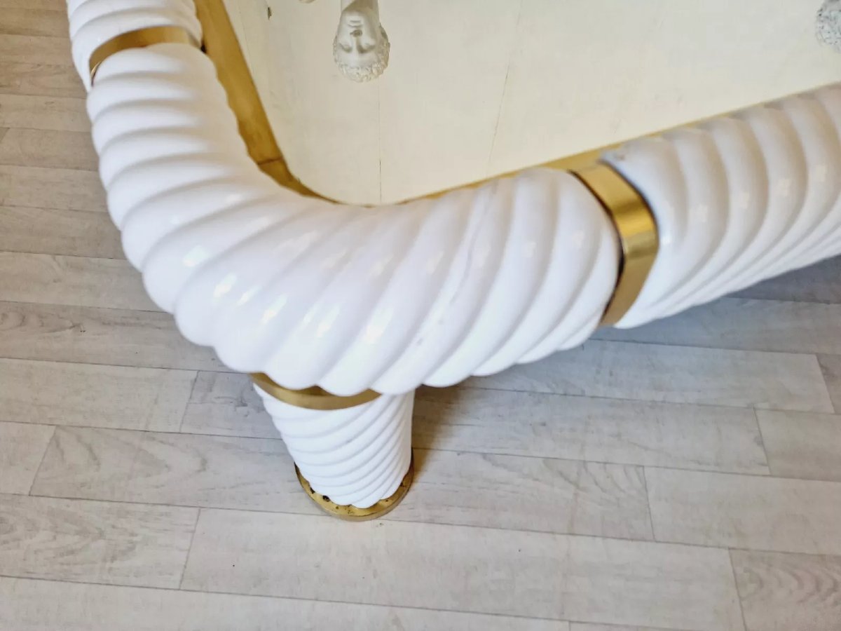 Table basse vintage Tommaso Barbi Hollywood Regency-photo-1