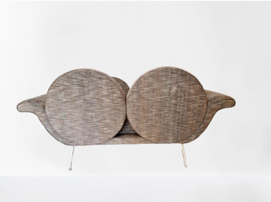 Pair Of Mid Century Gondola Sofas In The Manner Of Salotti Ambrogi-photo-2