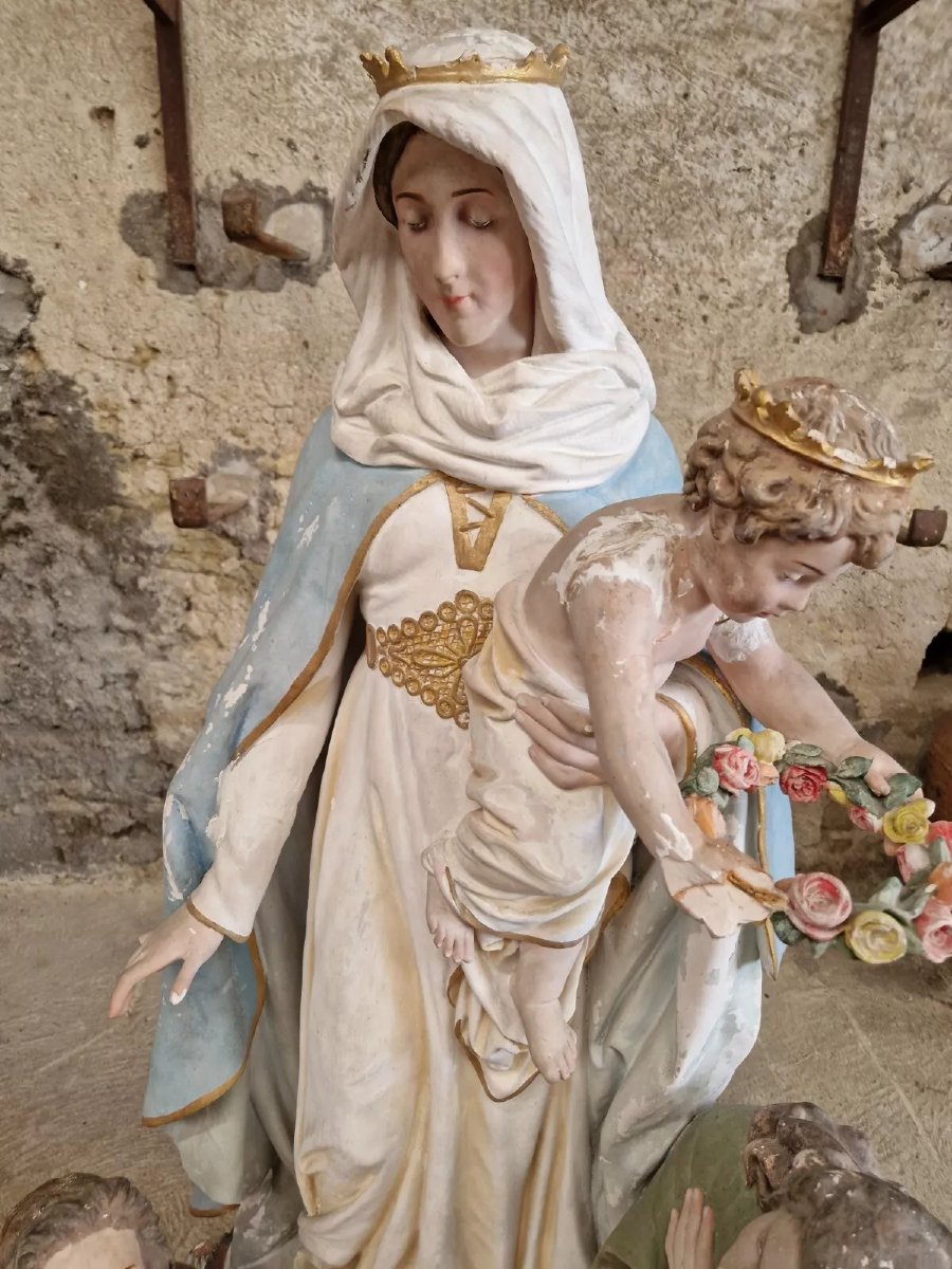 Statue religieuse antique grandeur nature-photo-2