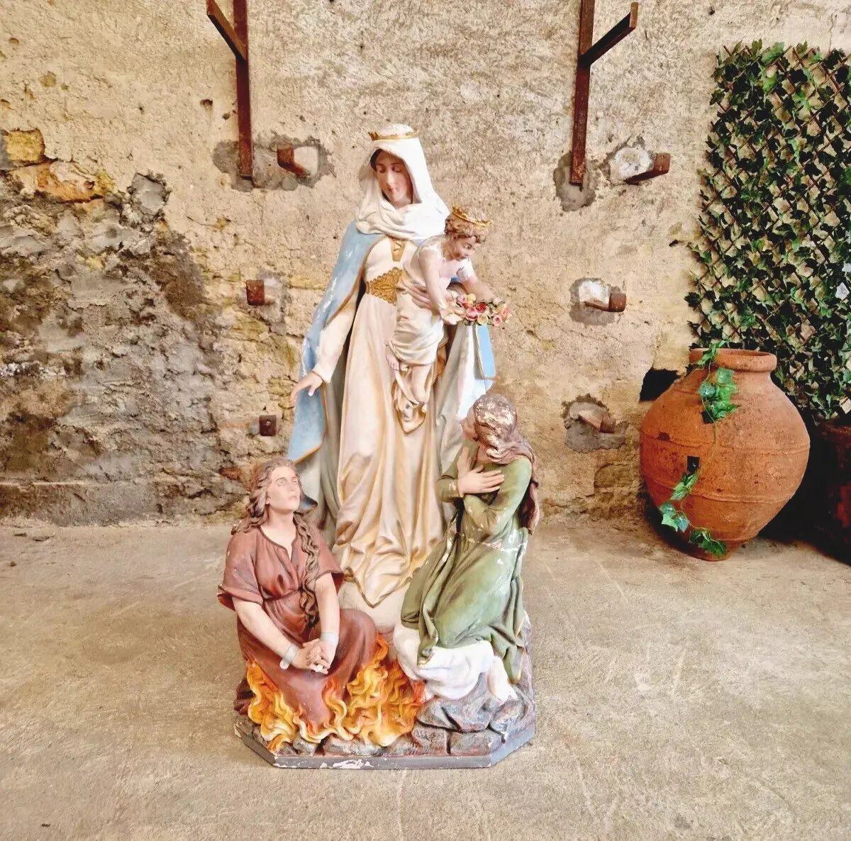 Statue religieuse antique grandeur nature-photo-4