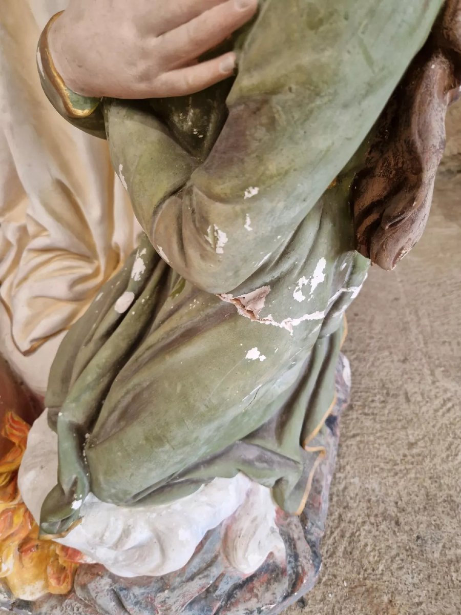 Statue religieuse antique grandeur nature-photo-3