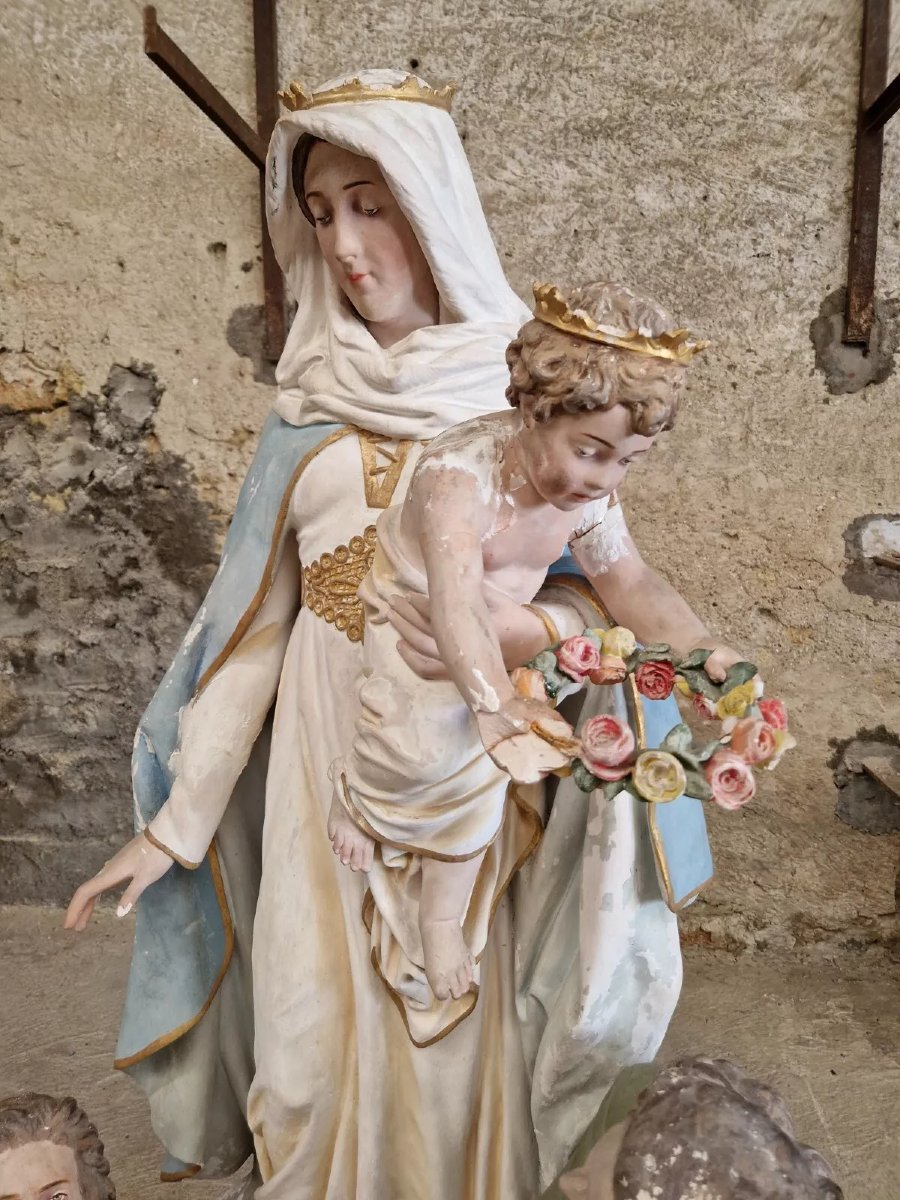 Statue religieuse antique grandeur nature-photo-7