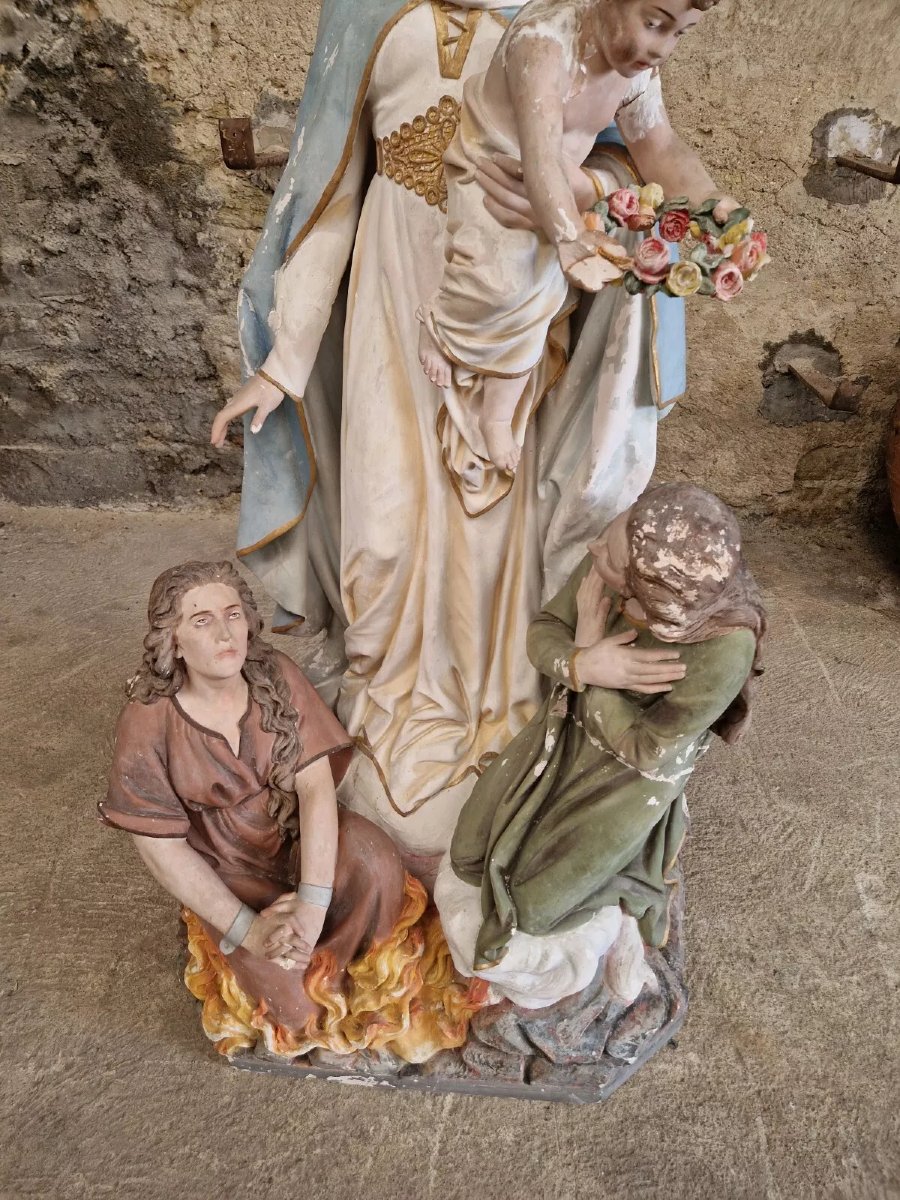 Statue religieuse antique grandeur nature-photo-8
