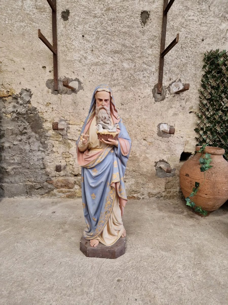Statue religieuse antique grandeur nature de Saint Joaquin-photo-2